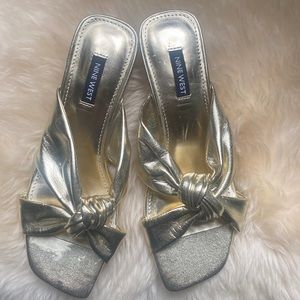 Brand new Nine West Dipa heeled slide sandals size 7-1/2